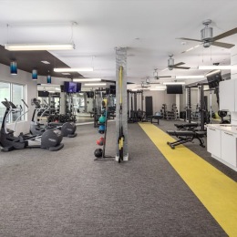 fitness center with ample space